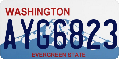 WA license plate AYG6823
