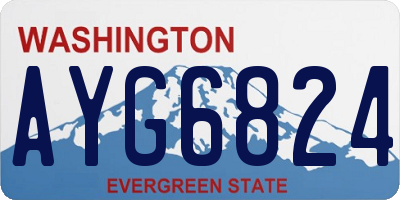WA license plate AYG6824