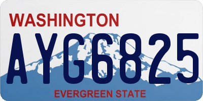 WA license plate AYG6825