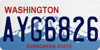 WA license plate AYG6826