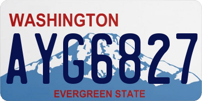 WA license plate AYG6827