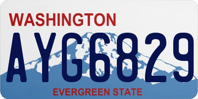 WA license plate AYG6829