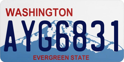 WA license plate AYG6831
