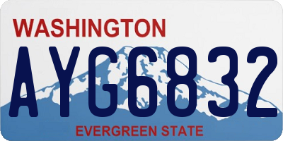 WA license plate AYG6832