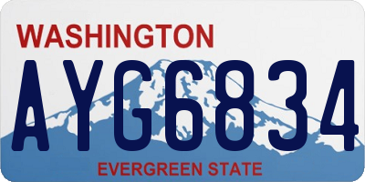 WA license plate AYG6834