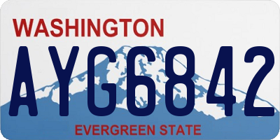 WA license plate AYG6842