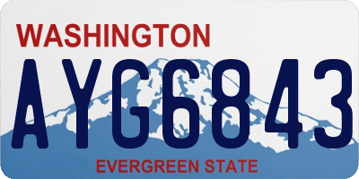 WA license plate AYG6843
