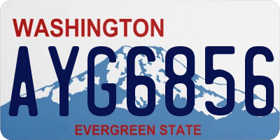 WA license plate AYG6856