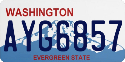WA license plate AYG6857