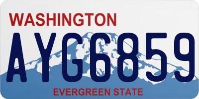 WA license plate AYG6859