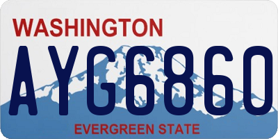 WA license plate AYG6860