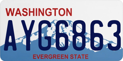 WA license plate AYG6863