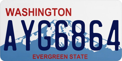 WA license plate AYG6864
