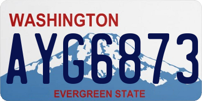 WA license plate AYG6873