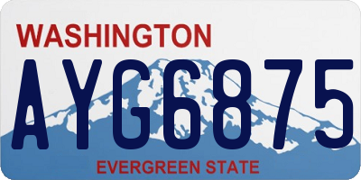 WA license plate AYG6875