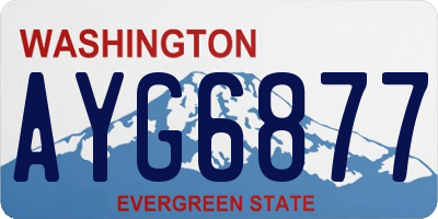 WA license plate AYG6877