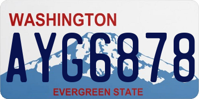 WA license plate AYG6878