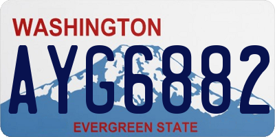 WA license plate AYG6882
