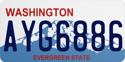 WA license plate AYG6886