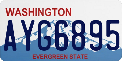 WA license plate AYG6895