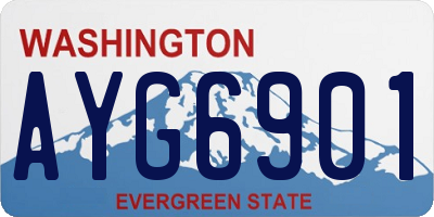 WA license plate AYG6901