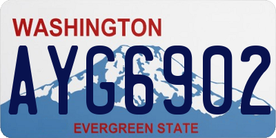 WA license plate AYG6902