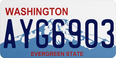 WA license plate AYG6903