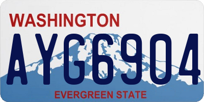 WA license plate AYG6904