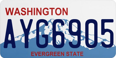 WA license plate AYG6905