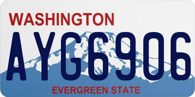WA license plate AYG6906