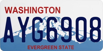 WA license plate AYG6908