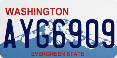 WA license plate AYG6909