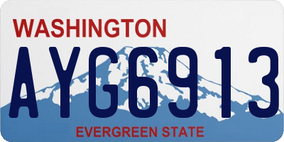 WA license plate AYG6913
