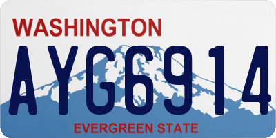 WA license plate AYG6914