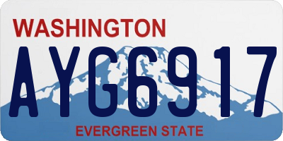 WA license plate AYG6917