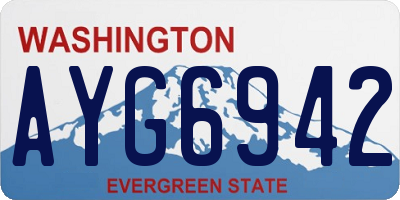 WA license plate AYG6942