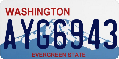 WA license plate AYG6943