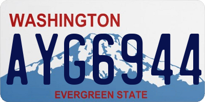WA license plate AYG6944