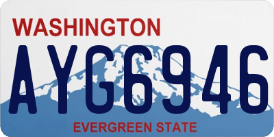 WA license plate AYG6946