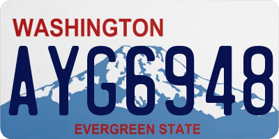 WA license plate AYG6948