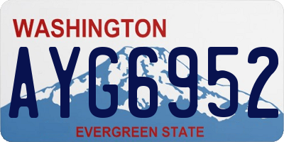 WA license plate AYG6952
