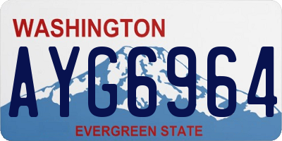 WA license plate AYG6964