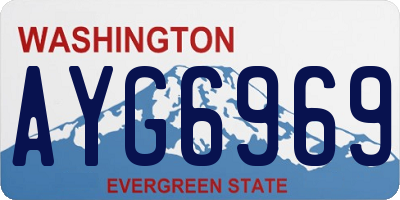 WA license plate AYG6969