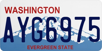 WA license plate AYG6975