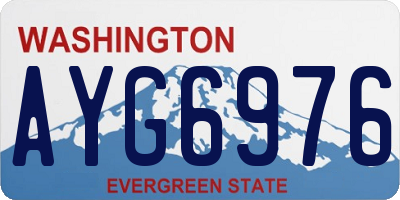 WA license plate AYG6976