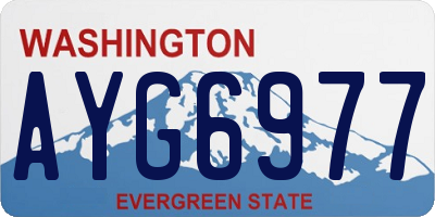 WA license plate AYG6977