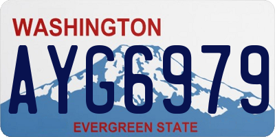 WA license plate AYG6979