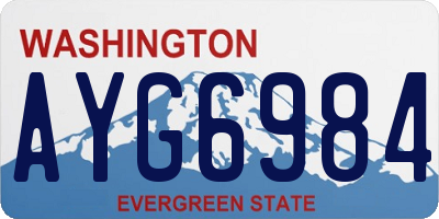WA license plate AYG6984