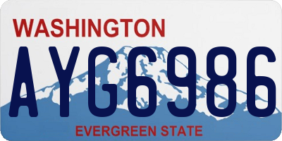 WA license plate AYG6986