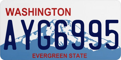 WA license plate AYG6995